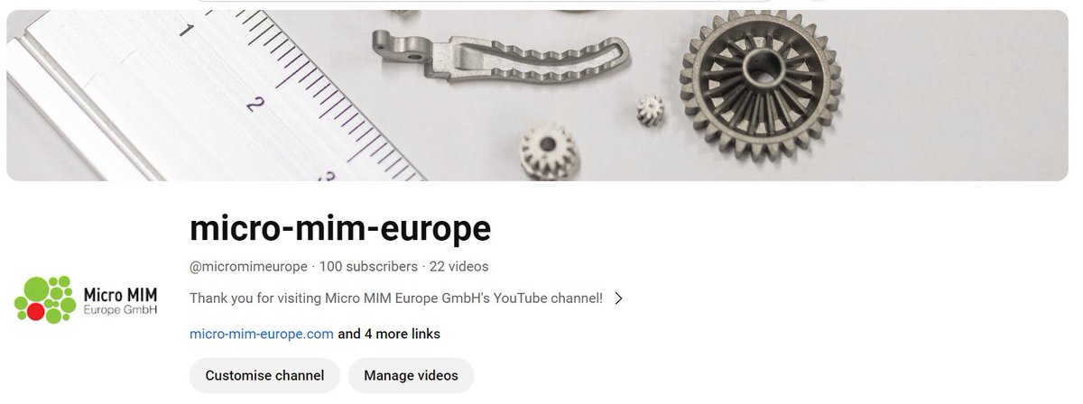 Our YouTube channel has reached 100 subscribers🎉
Thank you for watching our YouTube channel🙏
If you are interested in our company, please register our channel and check out our latest technology information!
Our YouTube Channel URL: lnkd.in/ewDyKbyh
#mim #youtube