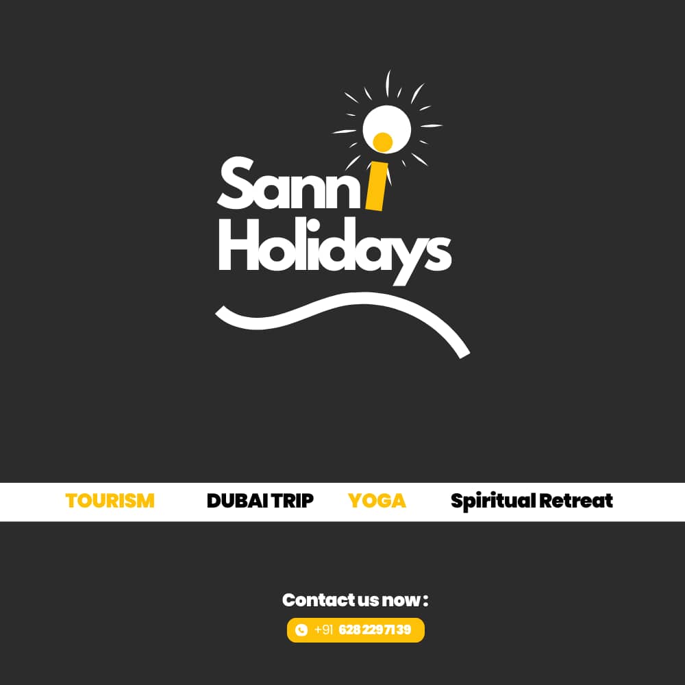 SanniGroup's tweet photo. Curious about what Sanni Holidays can offer? Here's a reminder of our exclusive services tailored for you:

✔Tourism
✔Dubai Trips
✔Yoga
✔Spiritual Retreats

Choose #SanniHolidays for a transformative travel experience!

#SanniGroup #Travel #Tourism #India #Dubai https://t.co/XcLB8nlGuW