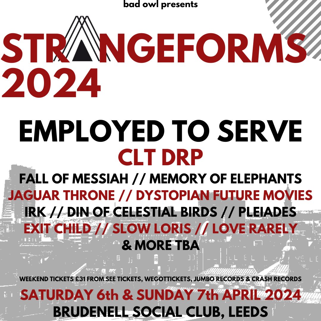 StrangeForms 2024 is go!!! WKND TIX only £31. 🚀 seetickets.com/event/strangef…