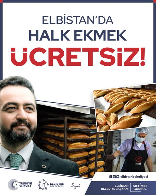 Türkiye de sosyal belediyeciliği kim yapıyor derseniz, en güzel örneği hiç kuşkusuz Elbistan Belediye Başkanı <a href="/MehmetGurbuzOrg/">Mehmet Gürbüz</a> derim.

5 yıllık görev süresince şehrin çehresini değiştiren, 6 şubat depreminde yerle bir olan şehri ayağa kaldıran, evsizlere ev temin eden, ekmeğin 8