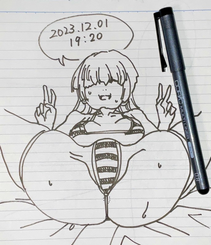 今日もアナログ1発描き 