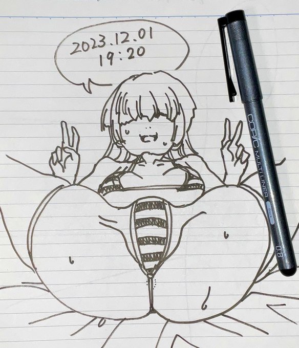 今日もアナログ1発描き 