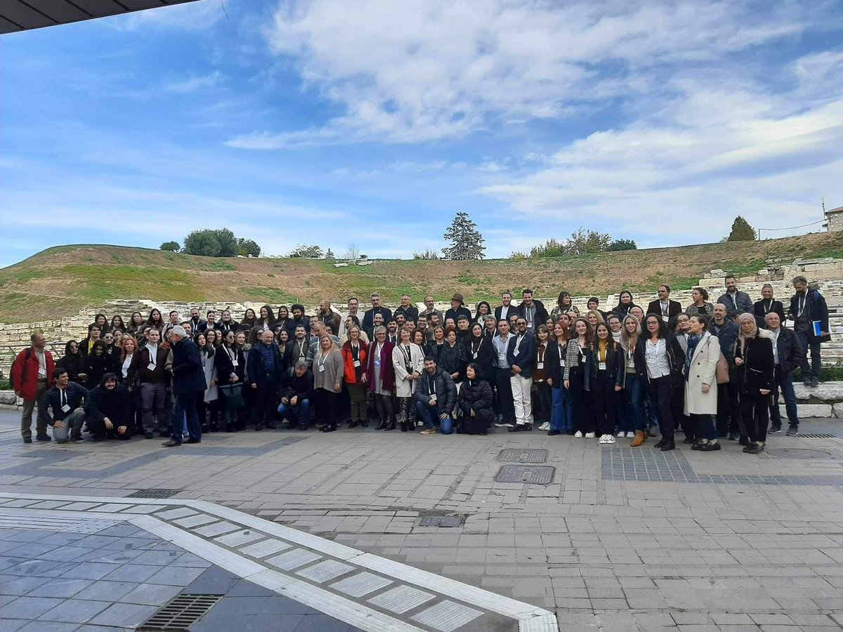Family photo in front of the ancient theatre of Larissa #10mbk23
