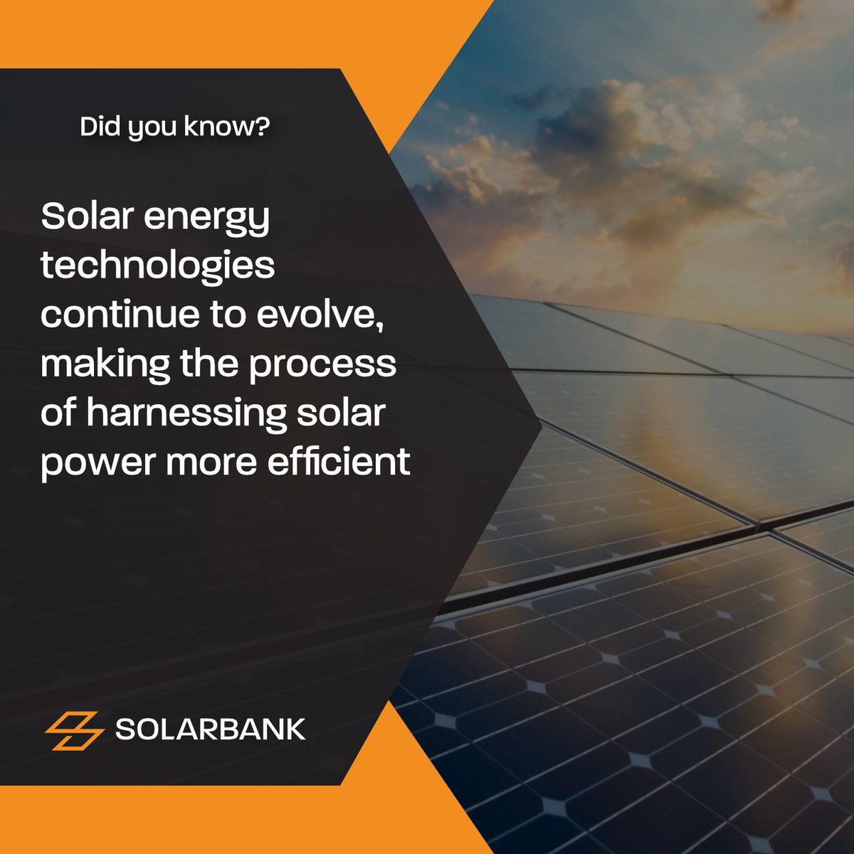 Solar energy technologies continue to evolve, making the process of harnessing solar power more efficient #EfficientEnergy #Evolution #SolarPower #DidYouKnow