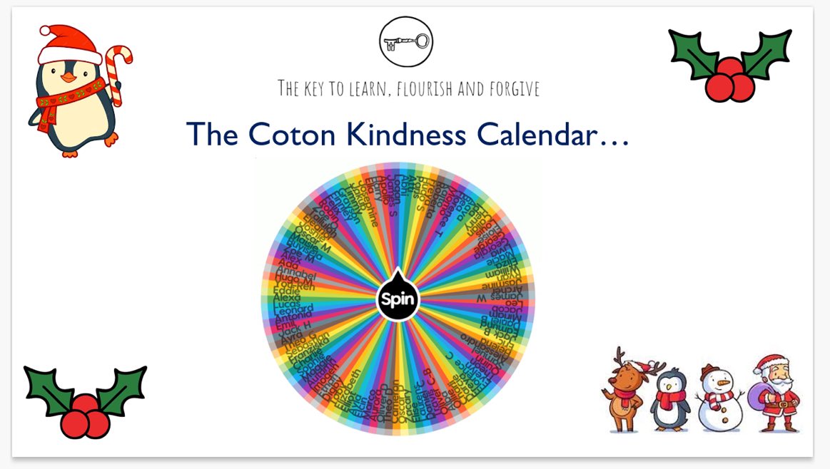 CotonCofE's tweet photo. We are all about the alliteration today! Our Coton Kindness Calendar has been launched! Let the Coton Christmas countdown commence! Congratulations to our first eight winners…Samuel, Zoe M, Jasmine, Momo, Quinn, Jacob, Alex and Eleanor! 🎄 #CreativityIsKey #CaringIsKey https://t.co/hKo8EHyhJM