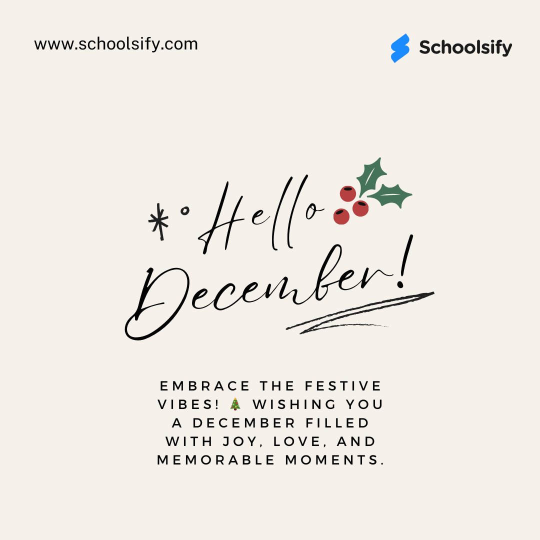 Embrace the festive vibes! 🎄 Wishing YOU a December filled with joy, love, and memorable moments. Happy New Month