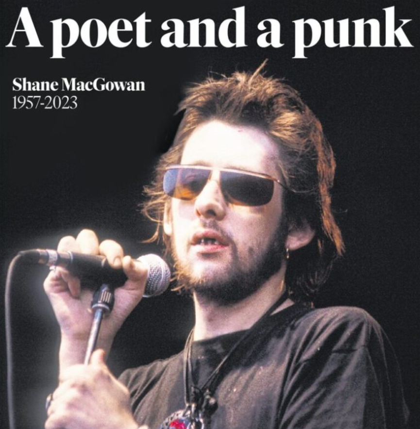 Remembering the first time I interviewed Shane, around this time of year in 1997. I repeated something Bono said about him in the documentary film The Great Hunger: ‘Words are where he lives.’ ‘Naw,’ he responded. ‘Music is where I live.’ The cover of today's Irish Independent:
