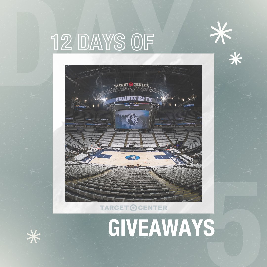 🎁 12 DAYS OF GIVEAWAYS 🎁 We're giving away a one night Loews hotel stay and (2) tickets to the Wolves vs Lakers game on December 30! In order to enter you must: 1. Follow us @TargetCenterMN 2. Repost and like this post 3. Fill out our giveaway form: woobox.com/2497d3