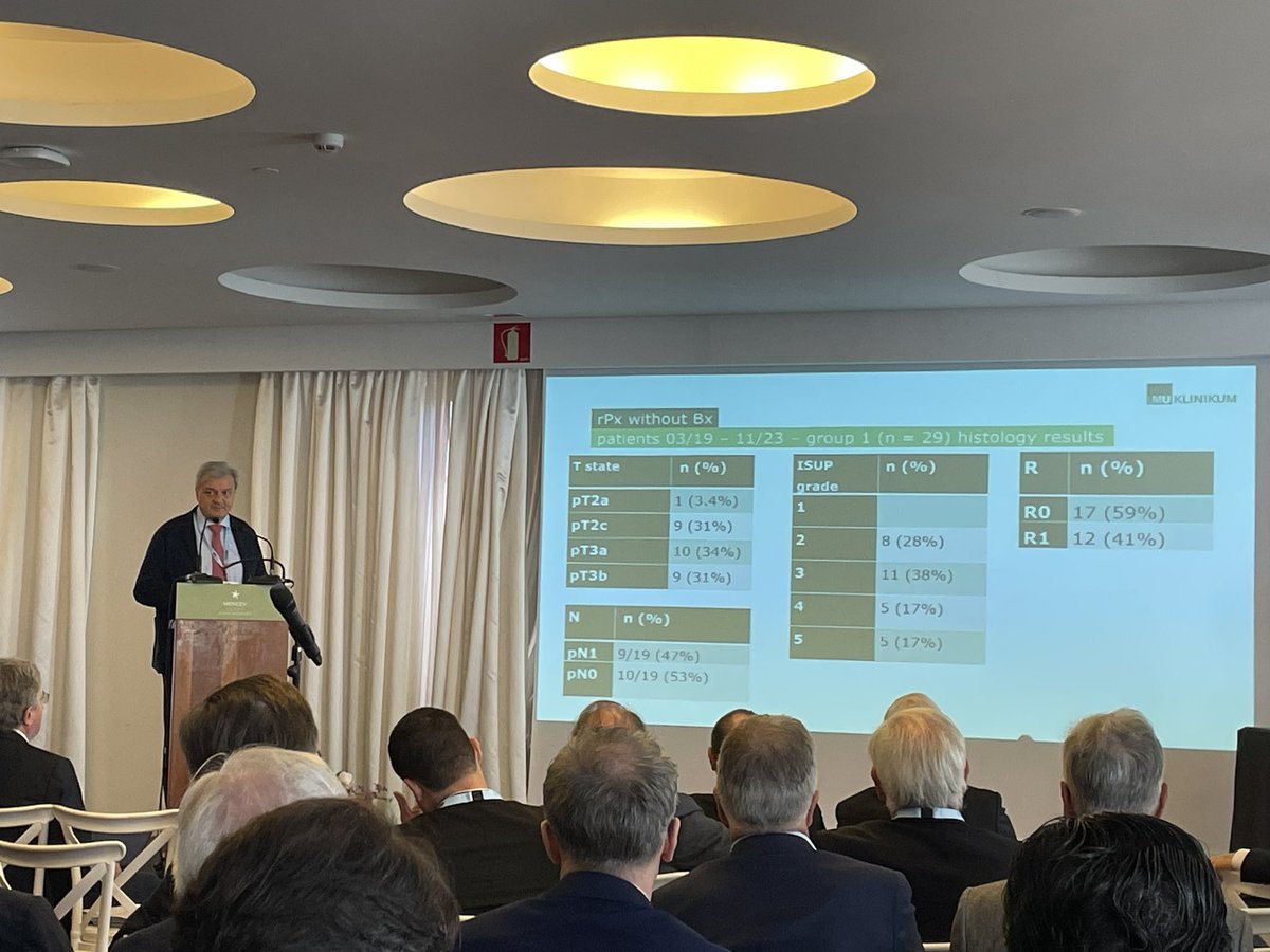 LoebStacy's tweet image. Provocative study of radical prostatectomy without prior biopsy for patients w/ PSA&amp;gt;10 + high suspicion MRI/PSMA PET. All patients had clinically significant #prostatecancer on final pathology. No data yet if avoiding biopsy impacts functional outcomes -Stief #aaeu23