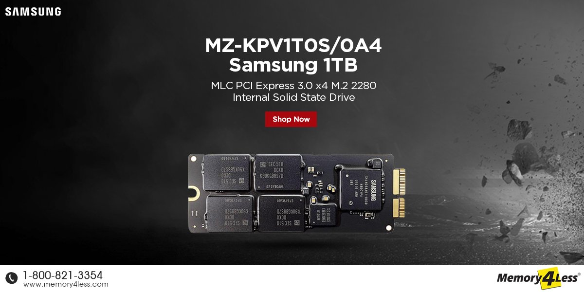 Memory4Less's tweet image. MZ-KPV1T0S/0A4 Samsung 1TB MLC PCI Express 3.0 x4 M.2 2280 Internal Solid State Drive

Order online at:  shorturl.at/lLP89

SPECIFICATIONS:
Manufacturer: #Samsung
Part #: MZ-KPV1T0S/0A4
Capacity: 1TB
Product: #InternalSolidStateDrive

#StorageDevice #DataStorage #SSDs