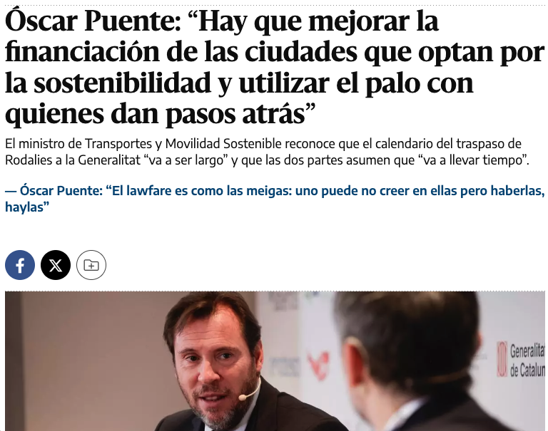 RivasRespira's tweet photo. “España es un caso único”, al revertir medidas que quitaban espacio al coche. “El aire limpio no distingue ideologías”. Bravo @oscar_puente_: necesitamos mano dura con todos los que quieren quitar los #CarrilesBici o remolonean para no implantar #ZBEs. https://t.co/9xpzbzfCuN https://t.co/Fuf9yrCxEG