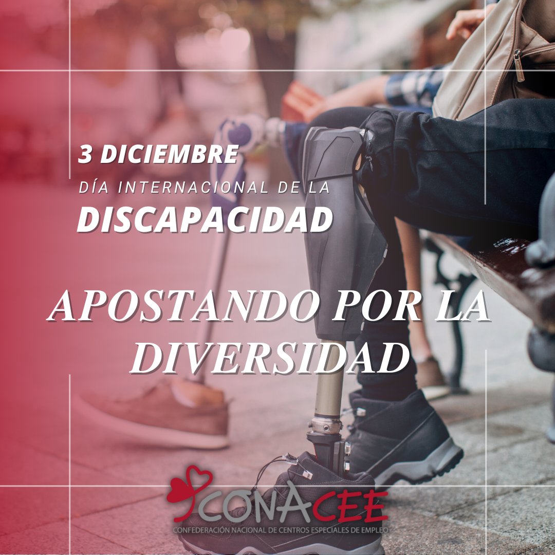 Hoy en CONACEE nos unimos para conmemorar el Día Internacional de las Personas con #Discapacidad. Este día es un recordatorio fundamental para concienciar de la importancia de la inclusión, la diversidad y la igualdad de oportunidades para todos.

Lee más: conacee.org/solo-una-de-ca…