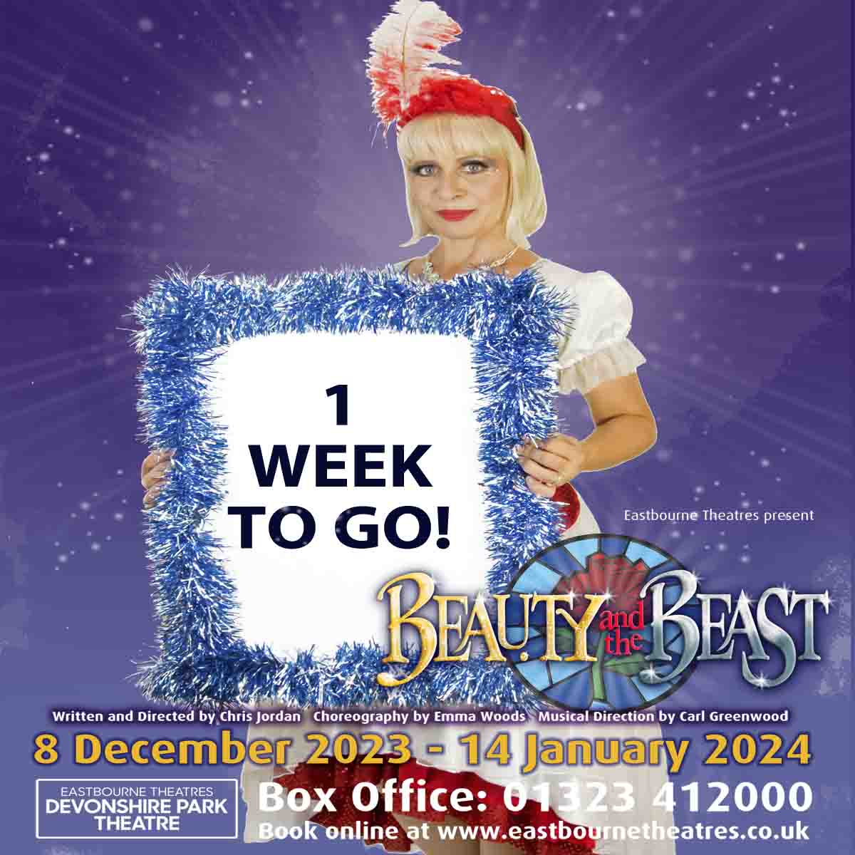 ONE WEEK TO GO! Join us for this magical family pantomime, Beauty and the Beast at the Devonshire Park Theatre from 8 Dec - 14 Jan!