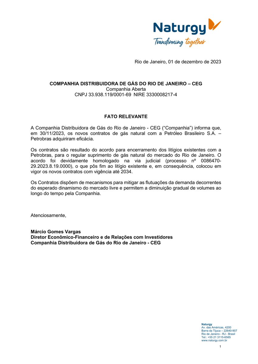 CalixtoCapital's tweet photo. #CEGR3 | CEG | Fato Relevante https://t.co/VSd9riy8tu