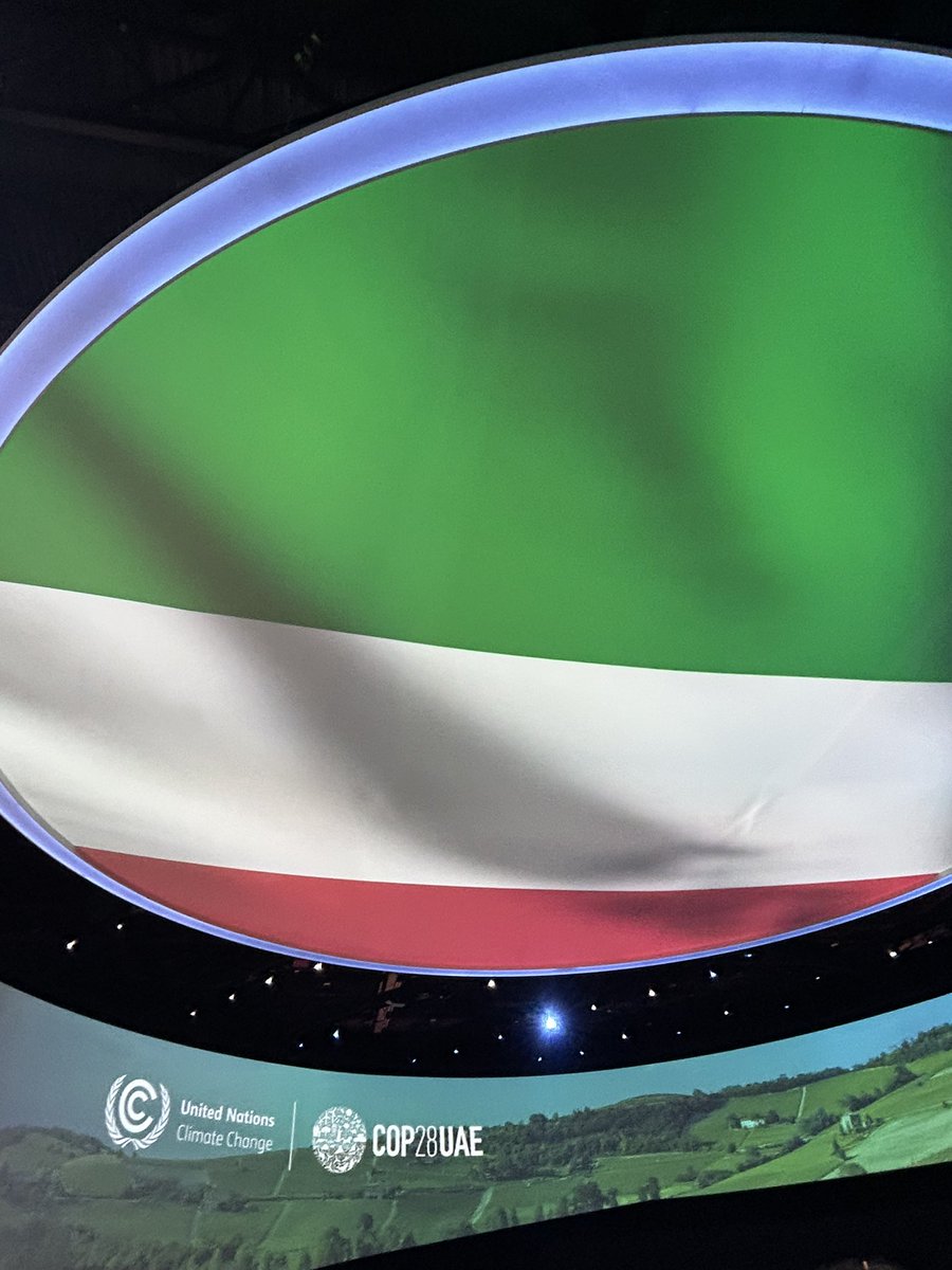 #Italy at <a href="/COP28_UAE/">COP28 UAE</a>. Literally