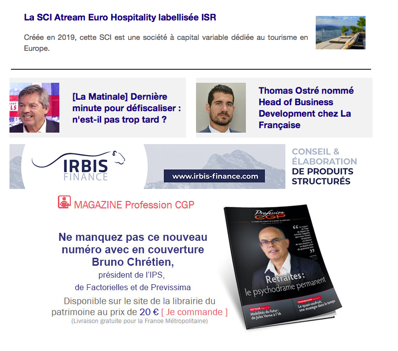 🔴 #CGP, ça s'est passé cette semaine ! Découvrez dans cette News Hebdo, les actus en #GestionDePatrimoine qu'il ne fallait pas manquer ! 

➡️ tinyurl.com/39479y7f 

#AssetManagement #Immobilier #AssuranceVie #PrivateEquity #Epargne #Fintech
