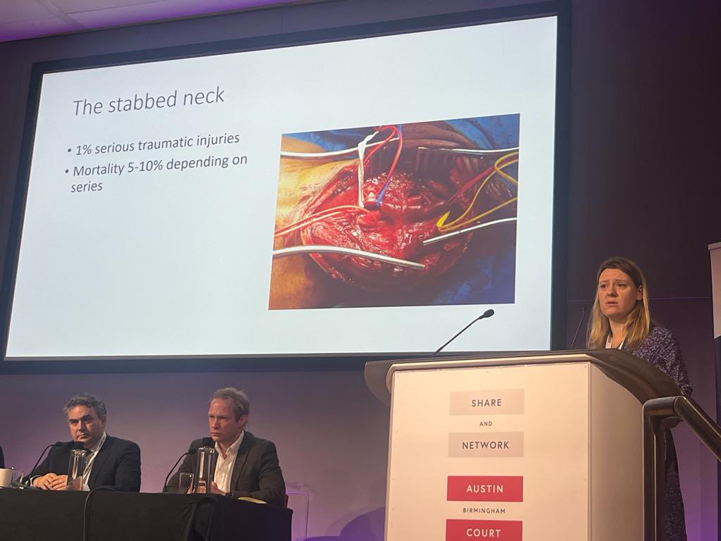 asgbi's tweet photo. Management of neck stabbing, essential trauma training at ASGBI MA #EGSweekend in Birmingham. Bet you want to come next year @KateHancorn @TheTraumaSurg @MaxMarsden83 @ASGBI_MA https://t.co/oz31BPjunF