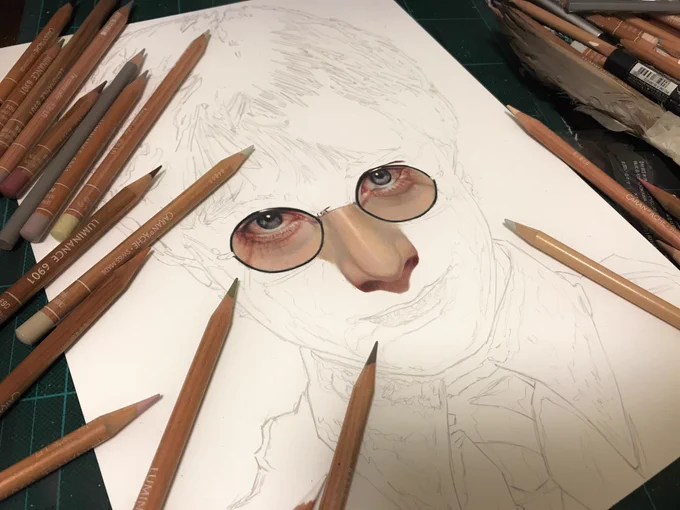 ハリーポッターを11ヶ月ぶりに描きなおしてる 