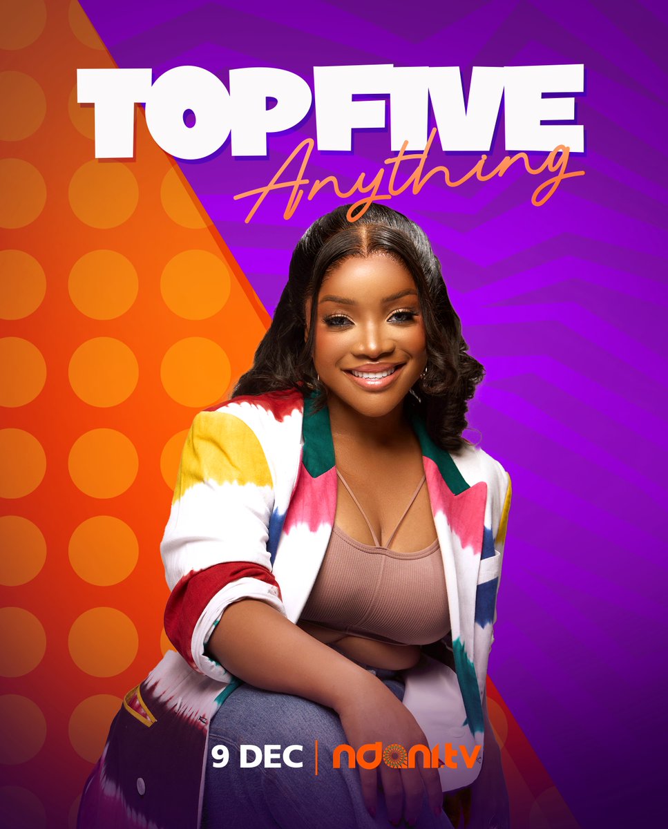 ndaniTV's tweet photo. @FrancesTheodor On #TopFiveAnything we are putting a fun new spin on countdown shows!
Countdown and rate your top 5 picks on any topic under the sun with host @JacintaAmune every Saturday at 3PM from December 9! https://t.co/CP6WnTdutD
