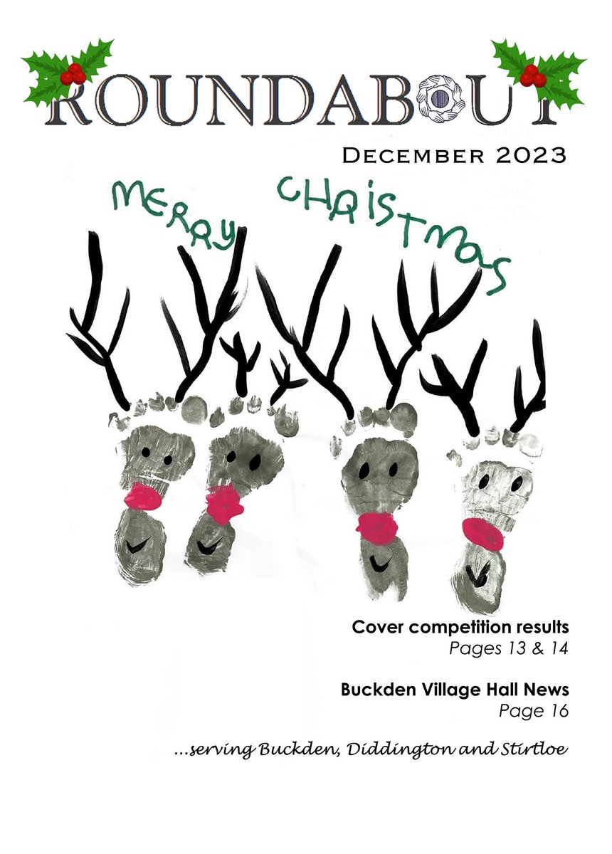 BuckdenRbt's tweet photo. The Christmas edition of the Buckden Roundabout, with the Christmas cover competition winners, is now available to read on-line: https://t.co/Iny7XhMqRJ https://t.co/oJ6MJpN6nY