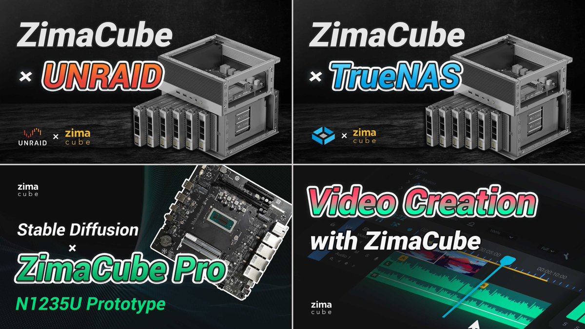 Eugeni_CAT's tweet image. ‼️ Actualización de #ZimaCube ‼️ En esta ocasión podemos ver el consumo de energía, #ZimaOS con @TrueNAS /@UnraidOfficial en el prototipo #ZimaCube Pro N1235U. ‼️ También vamos a poder ver la edición de vídeo en movimiento y la copia de seguridad automática de objetivos ‼️ 🚀 (…