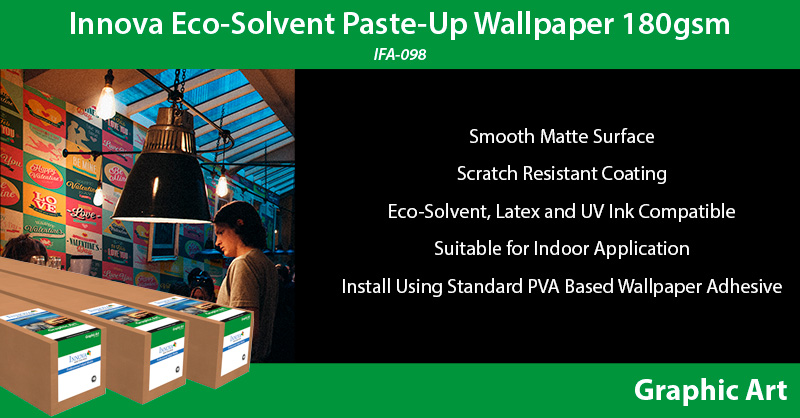 InnovaArt's tweet photo. Create bespoke wall coverings on your eco-solvent, latex or UV printer. Design custom patterns and murals for home or corporate spaces and bring your clients’ walls to life with this paste-up wallpaper.