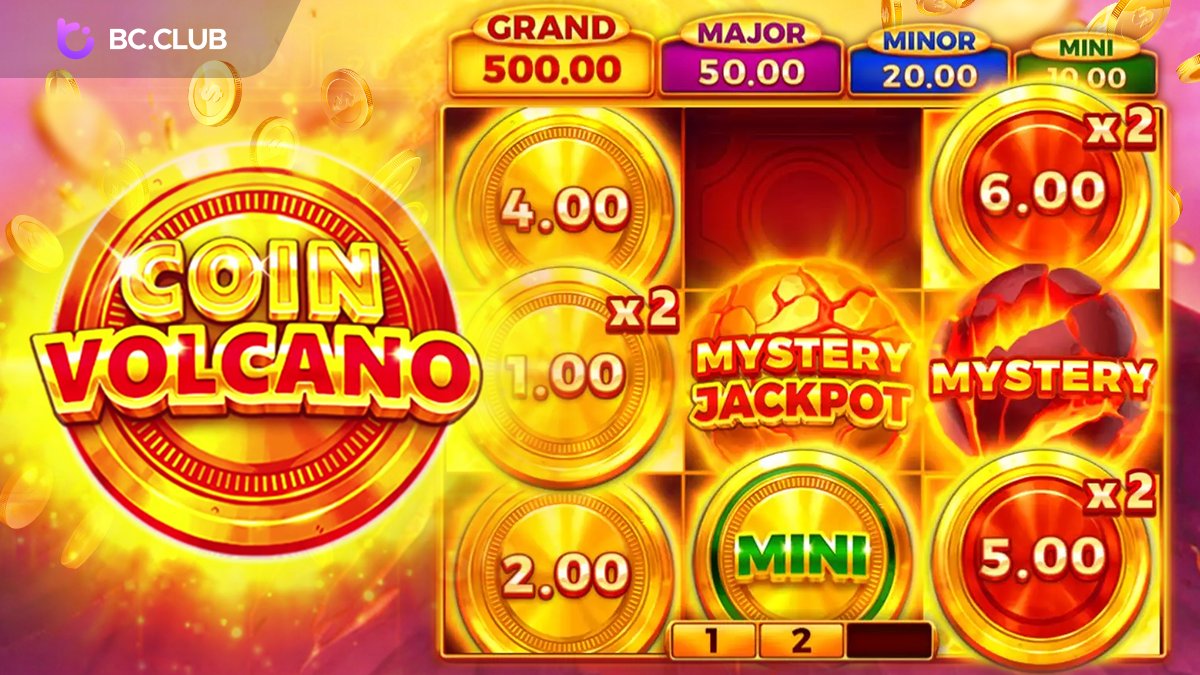 BcClubOfficial's tweet photo. 🔥 Dive into the scorching realm of Coin Volcano slot by 3 Oaks! 🌋 Brace yourself for explosive wins on this 3x3 reel game with HOLD &amp; WIN BONUS and ULTRA BONUS. 💰🎰   
Register at https://t.co/iiHg3PLoqk
#CoinVolcano #SlotAdventure https://t.co/ibGtUToMqE