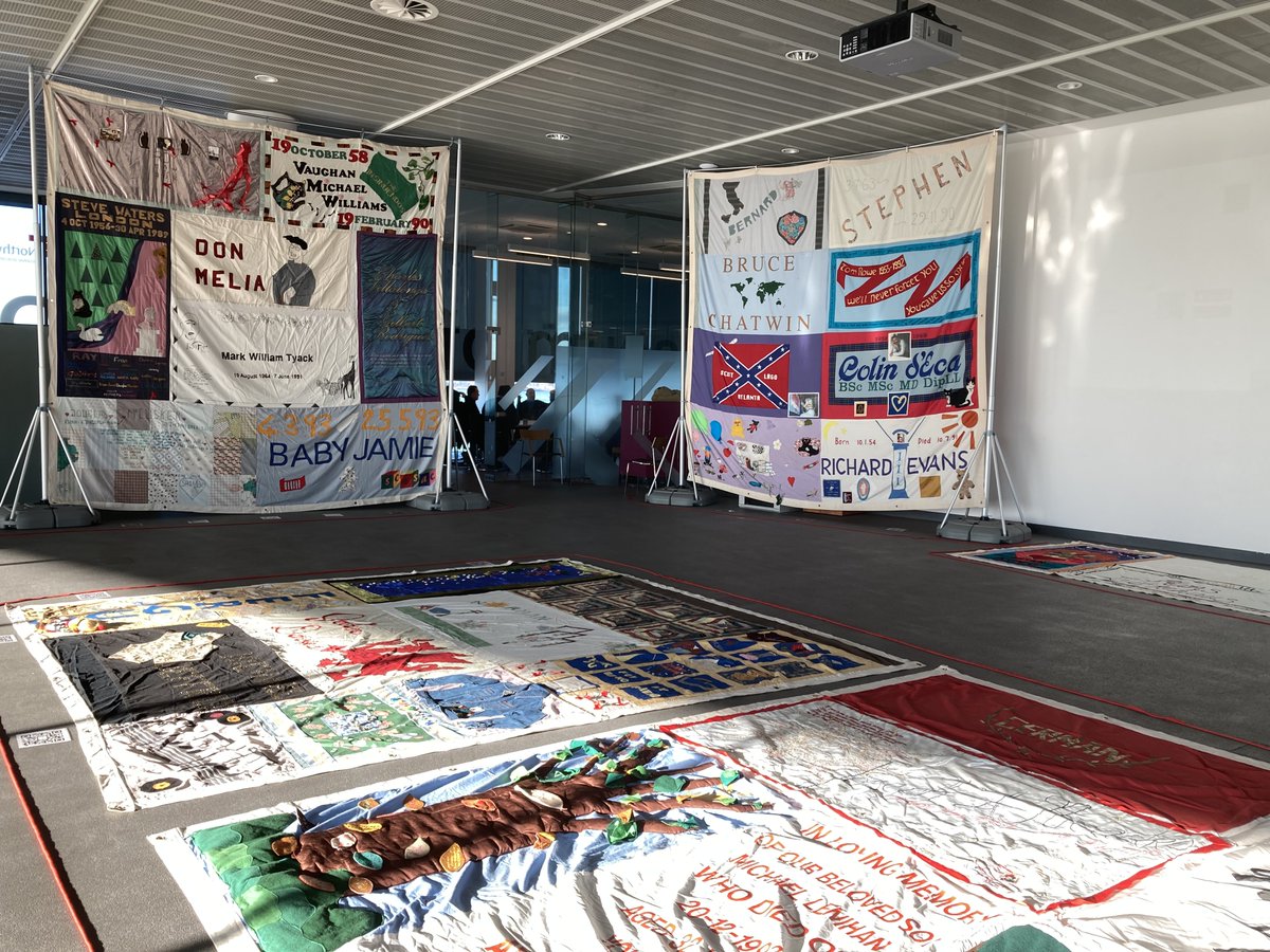 The incredible UK AIDS Memorial Quilt is on display here today and tomorrow as part of @homotopia's #WorldAIDSDay events with @SahirHouse - find out more here: homotopia.net/events/world-a…