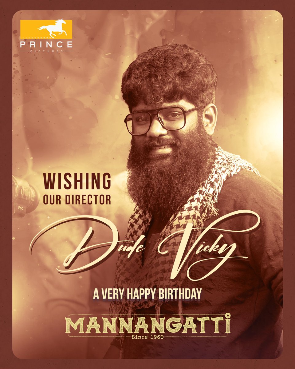 We at @Prince_Pictures wish our #MannangattiSince1960 director @dudevicky_dir a very happy birthday. We wish him a successful year ahead with great accolades in his way. #Nayanthara @lakku76 @iYogiBabu @RDRajasekar @rseanroldan @dhilipaction @MilanFern30 @rajeevan69…