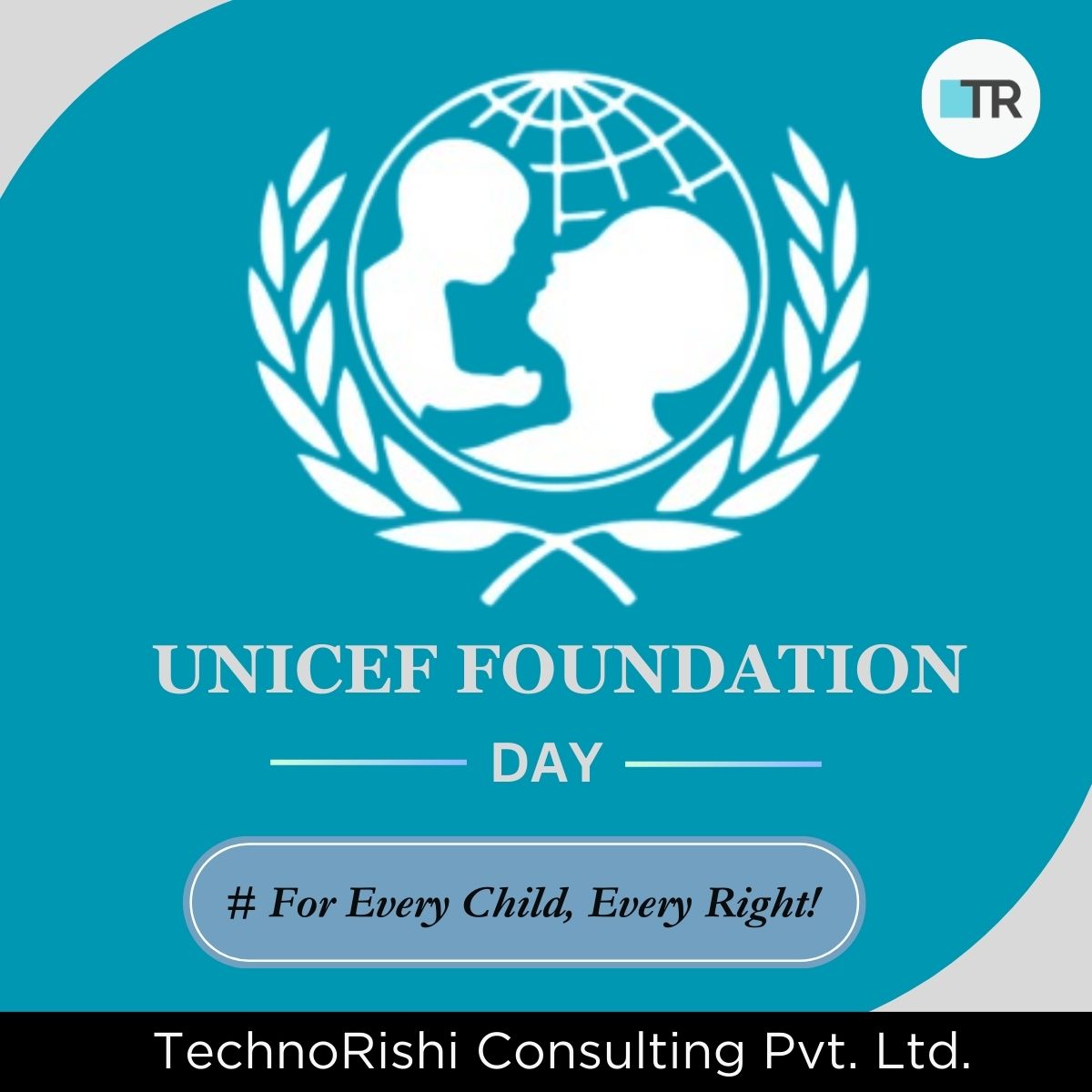 💯Supporting children worldwide. 🧒

💫On UNICEF Foundation Day, let’s contribute to a brighter future for every child.

#unicef #unicefindia #everychildmatters #literacymatters #hungerfornone #technorishiconsulting #technorishi