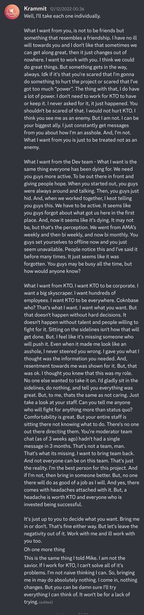 0xZogG's tweet photo. The irony what you say before you become dev and how you act after you are dev :)
$KTO #kounotori #KTO https://t.co/1jT5D9K9AP