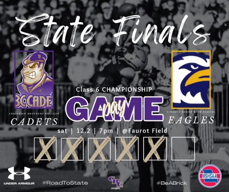 Be sure to finalize all your plans for tomorrow’s game in Columbia, MO. It will be a game you won’t want to miss out on. Show the rest of the state what Cadet Nation is all about.