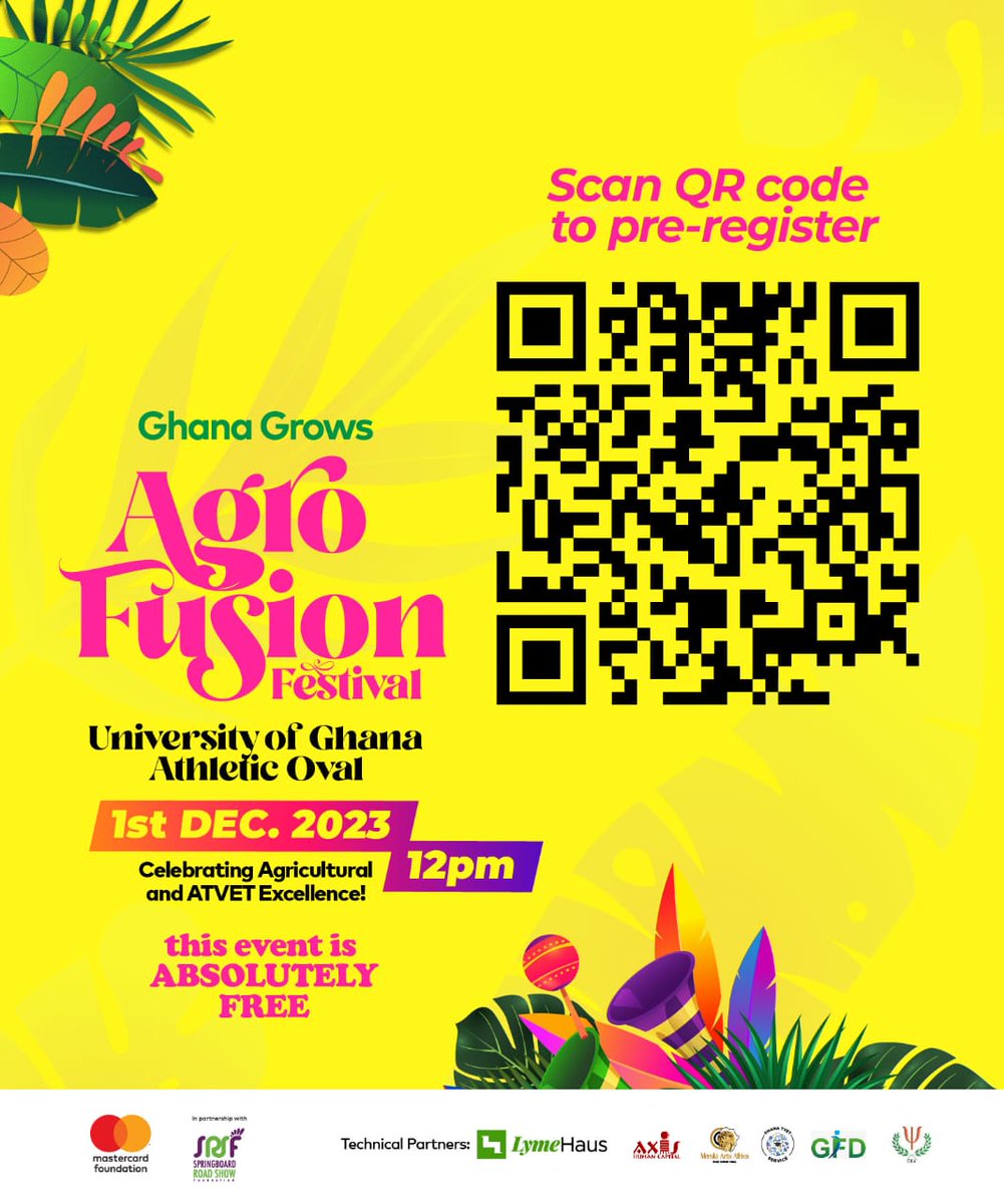 1osofokojo's tweet photo. Scan the QR Code and pre-register for AgroFusion Festival.
#AgroFusionFestival https://t.co/0TEr3fUWay