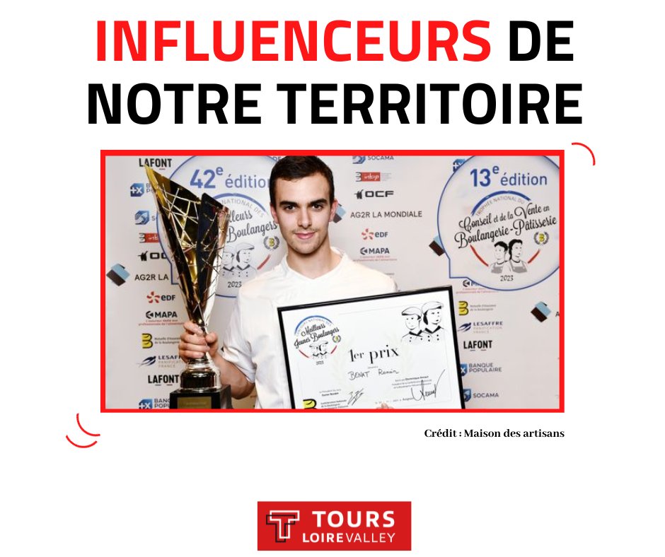 [Un jeune Tourangeau élu meilleur boulanger de France 2023 👏 ]

Bravo à Romain Benat qui remporte le 42ème prix du meilleur boulanger de France !
Il est aujourd'hui Boulanger à Chambray-lès-Tours à Roussel Tradition ! 🥖

#fierdematouraine #pepitesdeTouraine #ToursLoireValley