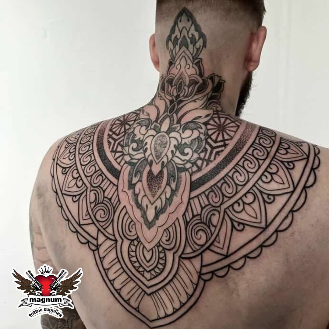 Sick back piece from Arran Baker done using #magnumtattoosupplies 👏
.
.
#tattoo #ink #tattoos #blackworktattoo #art #inked #tattooartist #blackworkers #blacktattoo #tattooart #dotwork #tattooed #linework #drawing #black #illustration #tattoolife 

buff.ly/3qS6tmE