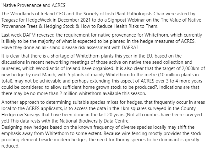 woodsofireland's tweet photo. 'Native Provenance and ACRES'
Watch the Video: https://t.co/ZpFQo6mX3l
Download the Slides: https://t.co/uI7Z8qNO9h
#ACRES #Hedging #NativeProvenance #IrishHedges #WoodlandsofIreland https://t.co/x468GHYRHd