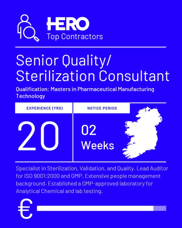 cazzaking17's tweet photo. MEET OUR NEWEST CONTRACTORS! 

If you're in search of experienced professionals in Senior Quality/Sterilization Consulting, look no further! 

Our highly skilled Quality/Sterilization Consultant brings over two decades of expertise, specialising in the Medical Device and P... https://t.co/fgJA3d5r9B