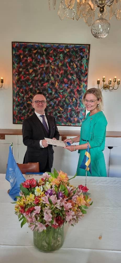 Sweden in Ethiopia & AU (@sweinethiopia) on Twitter photo Sweden ๐ธ๐ช together with <a href="/UNODC_EA/">UNODC Eastern Africa</a> work to strengthen rule of law and criminal justice sector reform in ๐ช๐น. New support program ๐ค worth 36m SEK signed this week.
#RuleOfLaw central aspect of sustainable peace and economic development.
<a href="/NeilWalsh_UN/">Neil Walsh</a> Sweden ๐ธ๐ช together with <a href="/UNODC_EA/">UNODC Eastern Africa</a> work to strengthen rule of law and criminal justice sector reform in ๐ช๐น. New support program ๐ค worth 36m SEK signed this week.
#RuleOfLaw central aspect of sustainable peace and economic development.
<a href="/NeilWalsh_UN/">Neil Walsh</a>