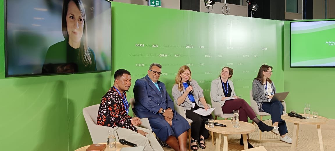 mithika_mwenda's tweet photo. Day 2 at #COP28UAE, Honored to share insights on Human Mobility and the Climate Crisis, explored the vital role of German Climate Policy in  closing the protection gap. The urgency is real, and collaboration is key, let's turn knowledge into action!
#COP28UAE 
#climatejustice
@PACJA1