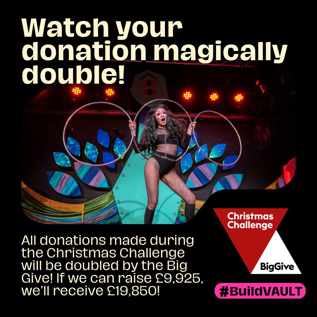 Help @VAULTFestival raise 💸💸💸 to build an accessible arts centre in central London via @BigGive #ChristmasChallenge! All donations are ✨magically✨ DOUBLED - But only 'til midday Tuesday!

We're almost halfway to target and need your help!
DONATE HERE: donate.biggive.org/campaign/a0569…