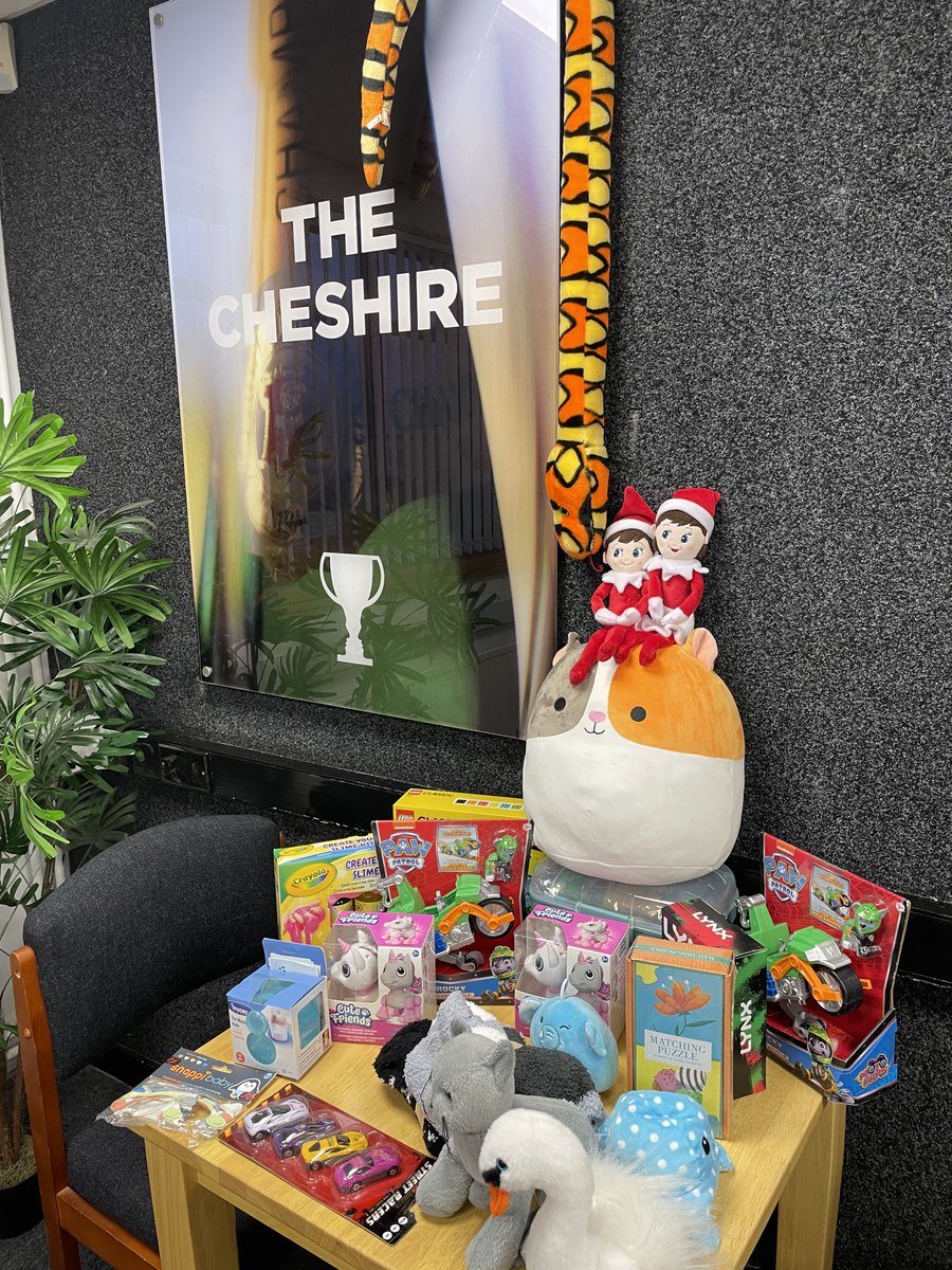 CheshireThe's tweet photo. All these donations from our lovely customers for KidsBank.
Well done to the Elves for keeping a close ๐ on them ๐๐
So they can be good??
#elfontheshelf #elfantics #elfontheshelf2023 https://t.co/kfIDDvsyCn