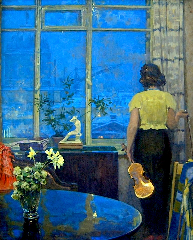 PicturesUssr's tweet image. "Blue Twilight", painting by Alexander Samokhvalov, 1960