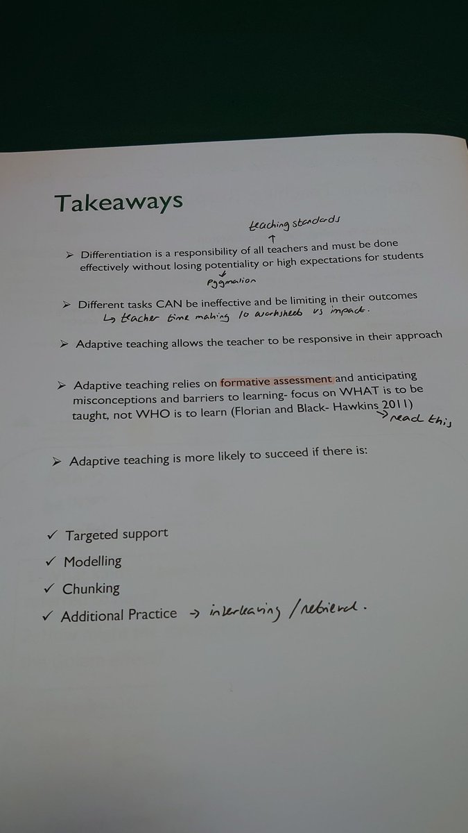 MissBird90's tweet photo. Great session on adaptive teaching from @Equinox_SunMoon at our cross trust inset today. #workingwithwhatworks https://t.co/FJKhG338JL