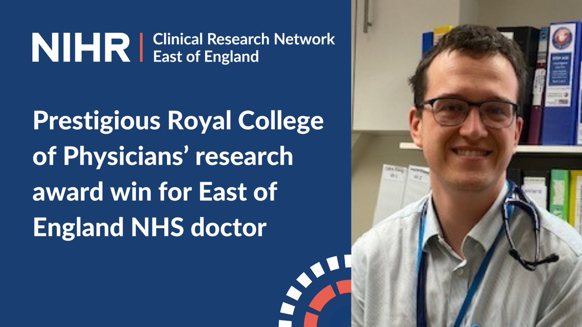 Huge congratulations to Dr Oscar Swift (@enherts) who has won a prestigious national @RCPhysicians award, honouring the enormous contribution they have made in delivering @NIHRresearch to find new treatments & care pathways for NHS patients. 👏 Read more: local.nihr.ac.uk/news/prestigio…