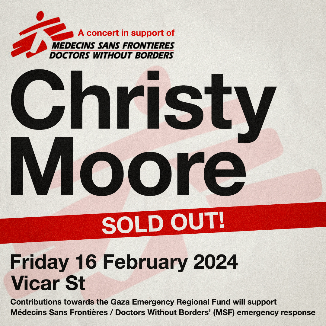🚨 𝗦𝗢𝗟𝗗 𝗢𝗨𝗧 🚨

@christymoore45's fundraiser gig for the Gaza Emergency Regional Fund is now SOLD OUT! 

See you all on 16th Feb 2024 👋🎶