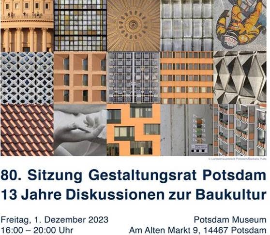 Für das einmalige Stadtbild der @LH_Potsdam ist der #Gestaltungsrat enorm wichtig. In der heutigen 80. Jubiläumssitzung geht es um 13 Jahre Diskussionen zur #Baukultur, u.a. mit Reiner Nagel von der Bundesstiftung Baukultur. Ich lade Sie ein dabei zu sein! tinyurl.com/4c7ukrmb