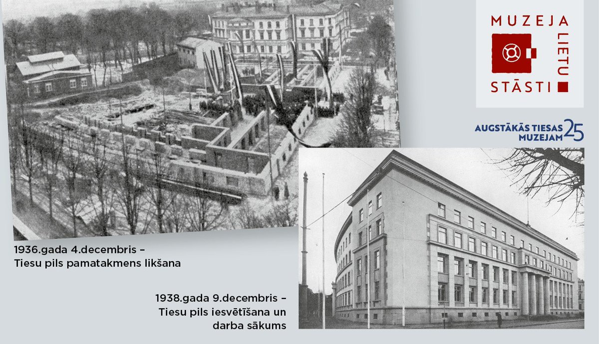 Decembris ir Tiesu pils mēnesis: 1936.g. 4.decembrī tai likts pamatakmens, 1938.g. 9.decembrī – pils iesvētīta. #MuzejaLietuStasti par Tiesu pili – taisnības simbolu un Latvijas būvmākslas pieminekli.
🔍 at.gov.lv/files/uploads/…
#ATMuzejs25 👉 at.gov.lv/lv/par-augstak…