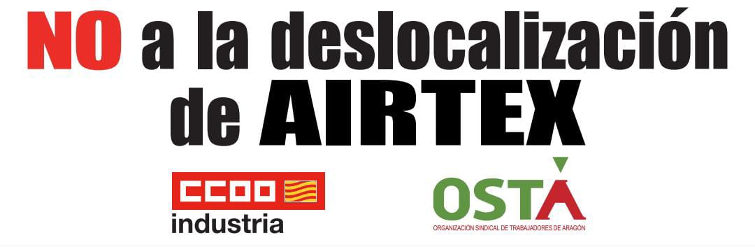 FIccooAragon's tweet photo. Mañana l@s compas de @Airtex_Workers se movilizan para oponerse a la deslocalización!! 
Acude a las 12:00 a la plaza de España!! 
✊🏽 https://t.co/1Vmczz01uJ