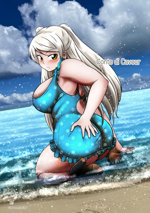 カブールの小さな身体に凝縮したボディ #艦これ版真剣お絵描き60分一本勝負_20231201