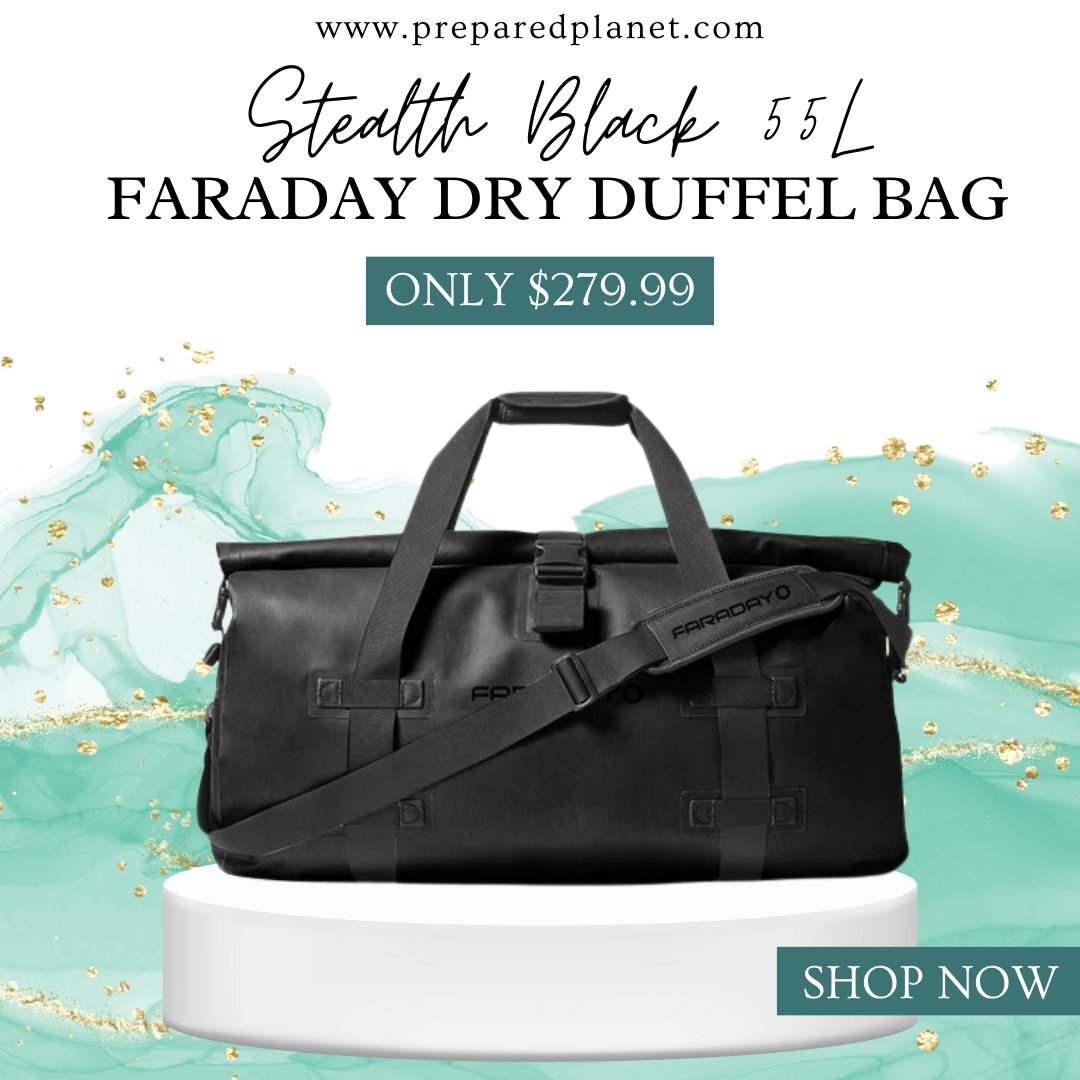 preparedplanet's tweet image. Level up your travel game with the 55L Faraday Dry Duffel Bag! Keep your gadgets safe from the elements and cyber threats with its watertight seal, signal blocking design, and triple-layered CYBER NC interior. 
#TechTravel #FaradayBag #WorldAIDSDay #RaisingKanan